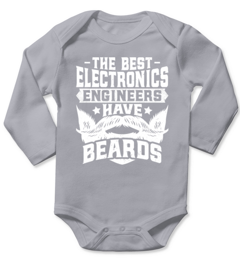Electronics Engineer - Funny Bearded Electronics Long Sleeve Baby One-Piece
