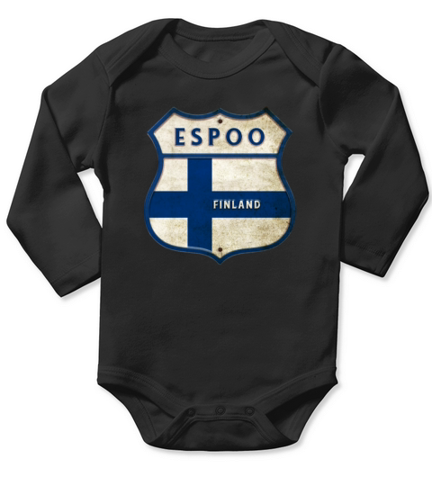 Espoo Finland Crest Design Long Sleeve Baby One-Piece
