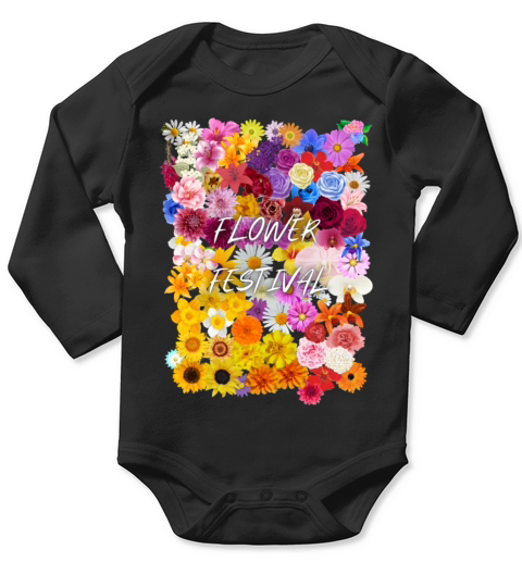 FLOWER FESTIVAL Long Sleeve Baby One-Piece