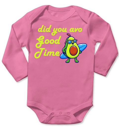 funny avocado design Long Sleeve Baby One-Piece