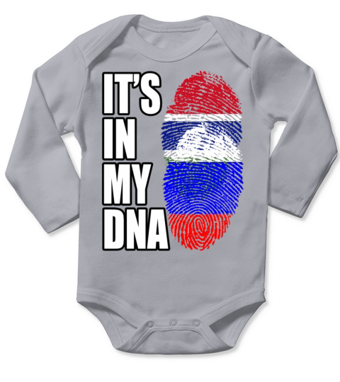 Gambian And Russian Mix Heritage DNA Flag Long Sleeve Baby One-Piece