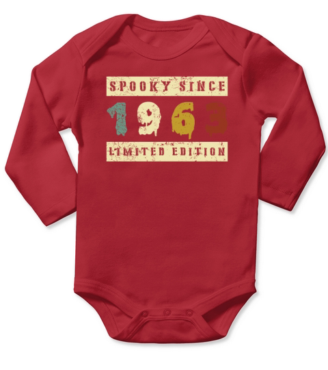 Halloween Spooky Since 1963 Retro Birth Year Long Sleeve Baby One-Piece