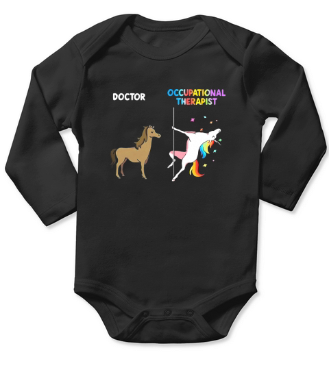 Horse and unicorn Doctor occupational therapist shirt Long Sleeve Baby One-Piece
