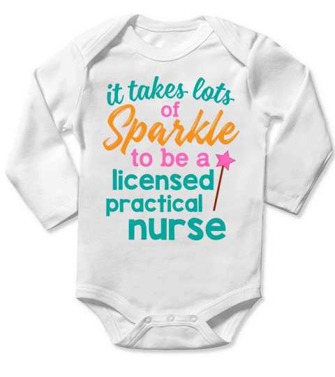 It Takes Lots Of Sparkle To Be Licensed Practical Long Sleeve Baby One-Piece