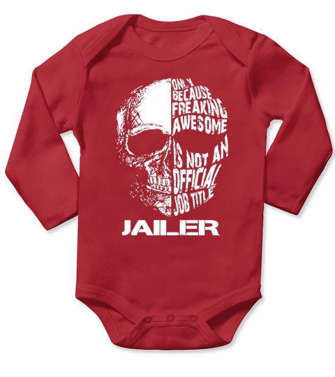 JAILER Freaking Skull Long Sleeve Baby One-Piece