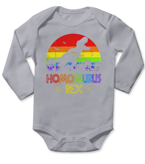 Lgbt t rex homosaurus rex vintage Long Sleeve Baby One-Piece