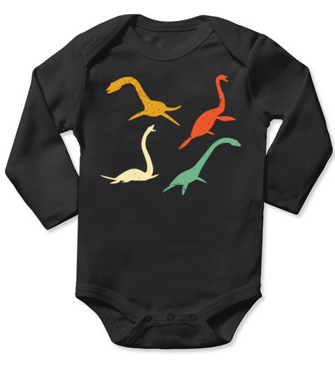 Loch Ness Monster Shirt - Nessie Shirt - Vintage Long Sleeve Baby One-Piece