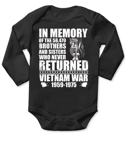 Memorial Day - Never Returned Vietnam War Long Sleeve Baby One-Piece