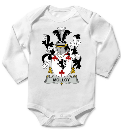 Molloy Family Crest Irish Family Crests II Long Sleeve Baby One-Piece