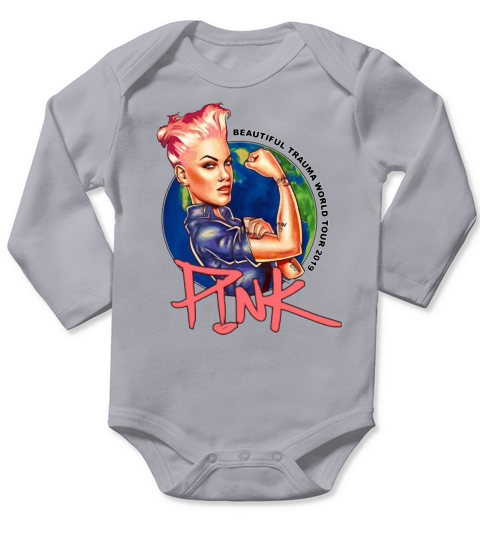 PINK BEAUTIFUL TRAUMA WORLD TOUR 2018 Long Sleeve Baby One-Piece