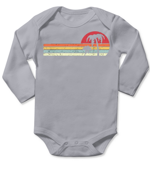 Retro Vintage Family Vacation 2022 Texas Galveston Long Sleeve Baby One-Piece