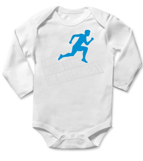 run better than government Long Sleeve Baby One-Piece