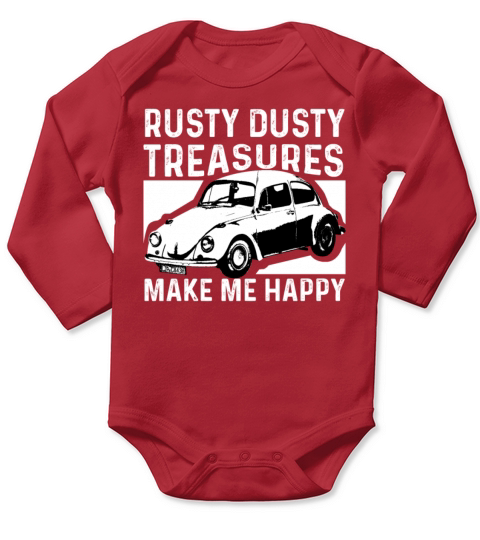 Rusty Dusty Treasurers Car Enthusiast Gift Long Sleeve Baby One-Piece