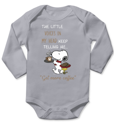 SNOOPY KAFFEE Long Sleeve Baby One-Piece