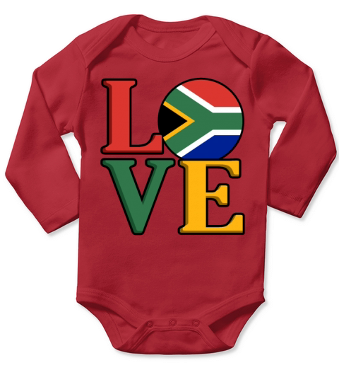 South Africa Flag Vintage Long Sleeve Baby One-Piece
