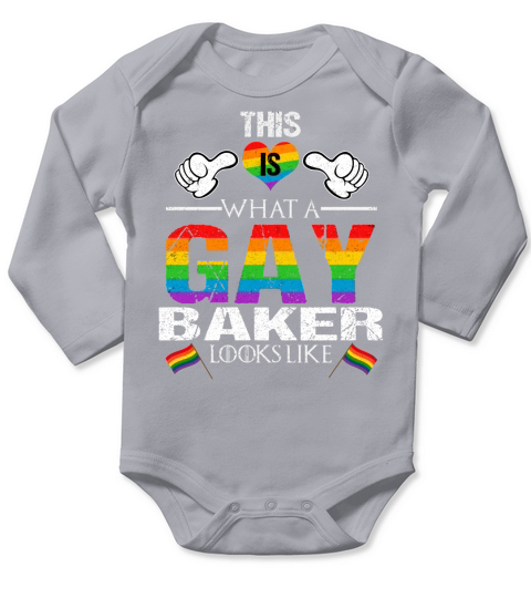 This Is What A Gay Baker Looks Like LGBT Pride 2020 Long Sleeve Baby One-Piece