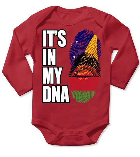 Tokelauan And Malawian Mix Heritage DNA Flag Long Sleeve Baby One-Piece