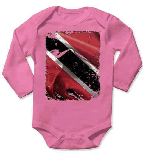 Trinidad and Tobago grunge flag soca tee t shirt trini Long Sleeve Baby One-Piece