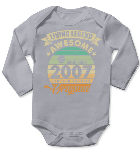 Vintaga 2007 Birthday Long Sleeve Baby One-Piece