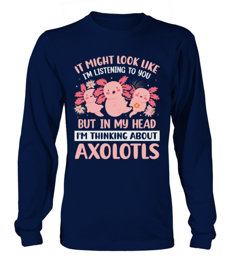 Axolotl Anime Cute Salamander Kawaii Animal Fish Long sleeved Unisex