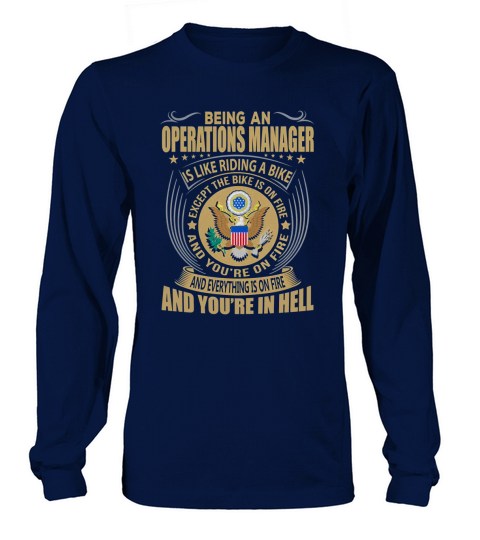 Being an Operations Manager like Riding a Bike Job Title Shirts Long sleeved Unisex
