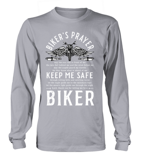 Bikers Prayer Vintage Motorcycle Motorcycling Long sleeved Unisex