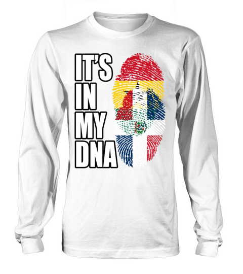 Ghanaian And Dominican Mix Heritage DNA Flag Long sleeved Unisex