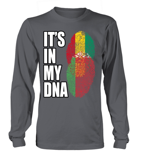 Guinean And Belarusian Mix Heritage DNA Flag Long sleeved Unisex
