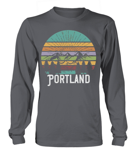 Portland Oregon Vintage Retro Mountain 70S 80S S Long sleeved Unisex