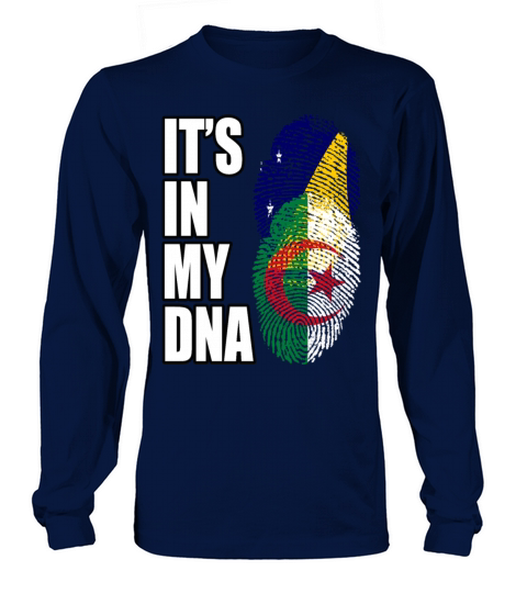 Tokelauan And Algerian Mix Heritage DNA Flag Long sleeved Unisex