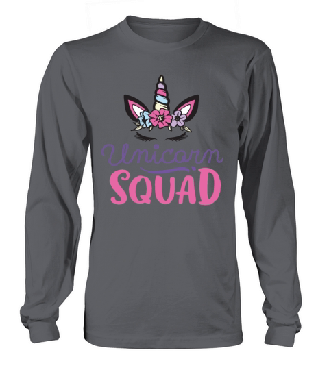 Unicorn Squad Coloured Unicorns Protection Support Long sleeved Unisex