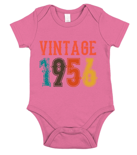 1956 Born Birthday Dad Vintage 1956 Short Sleeve Baby One-Piece