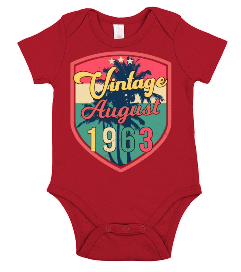1963 August Vintage Short Sleeve Baby One-Piece