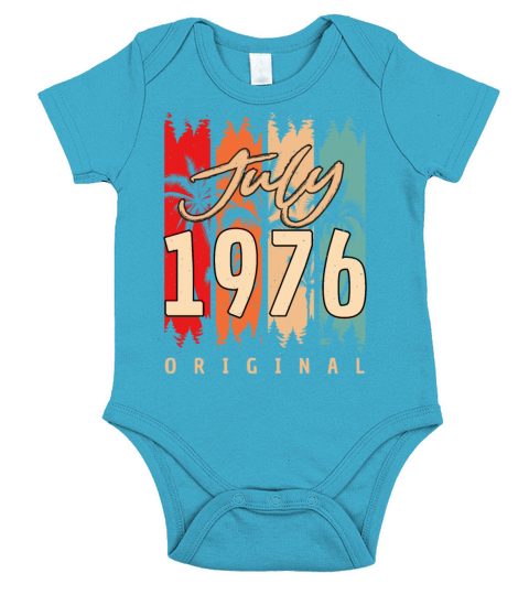 1976 July Original Short Sleeve Baby One-Piece