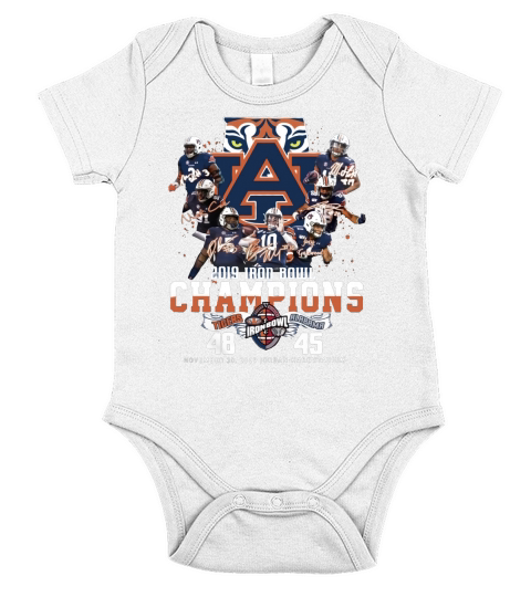 2019 Iron Bowl Champions 2019 Auburn Tigers Alabama 48 45 shirt Short Sleeve Baby One-Piece