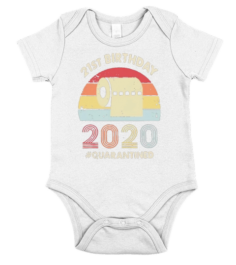 21st birthday 2020 quarantine vintage Short Sleeve Baby One-Piece