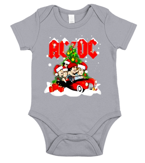 ACDC driving car Christmas tree shirt Short Sleeve Baby One-Piece