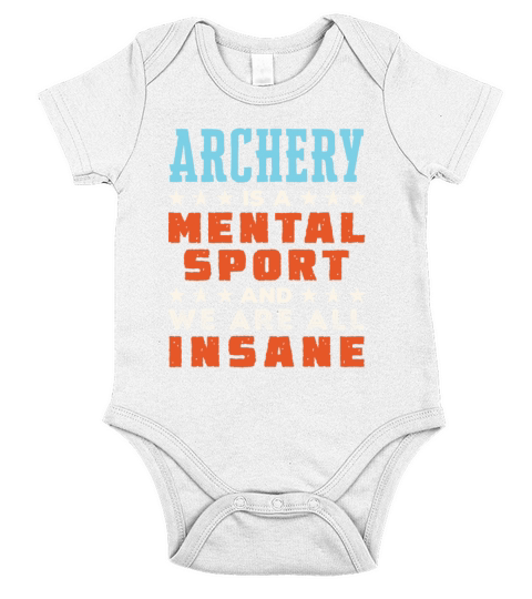Archery Is a Mental Sport Funny Archer Short Sleeve Baby One-Piece