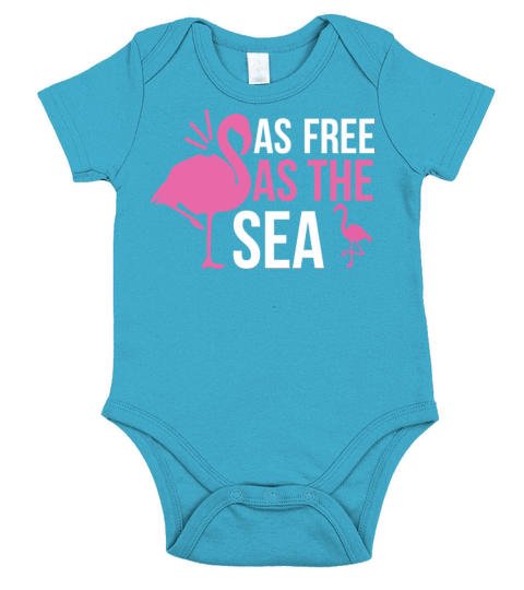 As Free As The Sea Short Sleeve Baby One-Piece