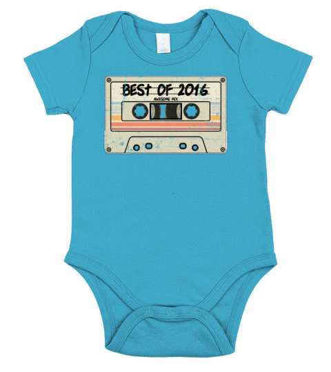 Best of 2016 Cassette Tape Birthday Short Sleeve Baby One-Piece