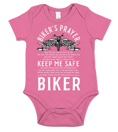 Bikers Prayer Vintage Motorcycle Motorcycling Short Sleeve Baby One-Piece
