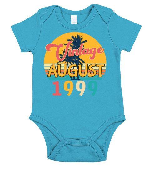 Birth Year 1999 In August Short Sleeve Baby One-Piece