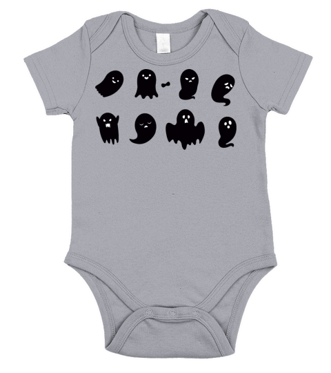 Black Ghosts Short Sleeve Baby One-Piece