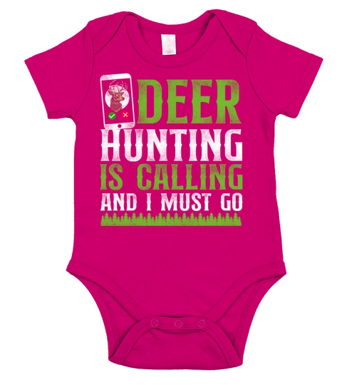 Buck Deer Hunting Hunter Phone Short Sleeve Baby One-Piece