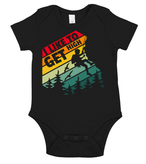 Climbing Vintage retro Short Sleeve Baby One-Piece