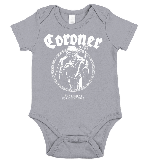 CORONER Punishment for Decadence Metal Band T-Shirt Short Sleeve Baby One-Piece