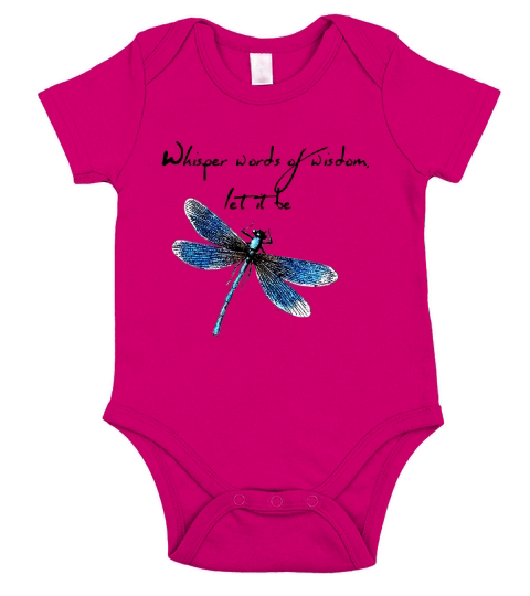 Dragonfly Whisper words of wisdom let it be - Ladies Flowy Tank Short Sleeve Baby One-Piece