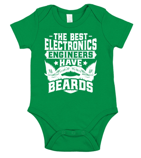 Electronics Engineer - Funny Bearded Electronics Short Sleeve Baby One-Piece