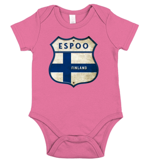 Espoo Finland Crest Design Short Sleeve Baby One-Piece