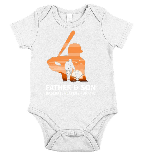 Father & son Baseball players for life Short Sleeve Baby One-Piece